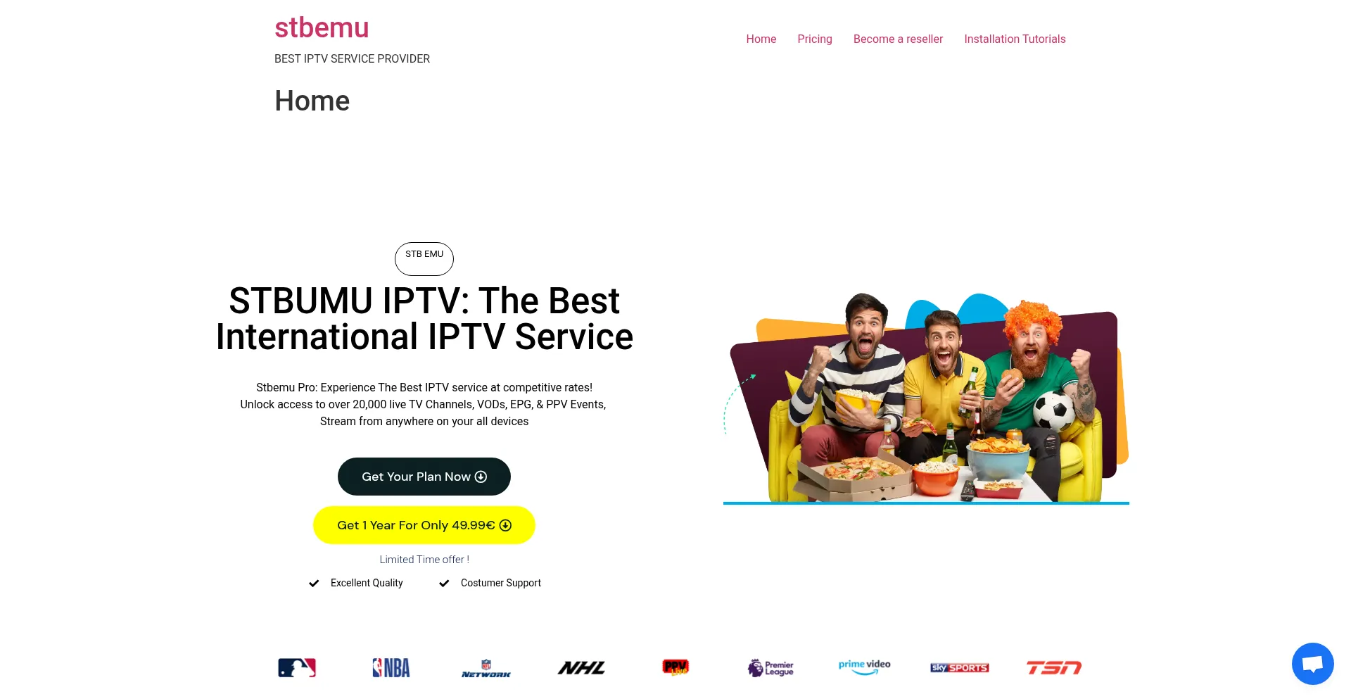 Website screenshot of Stbemu.net
