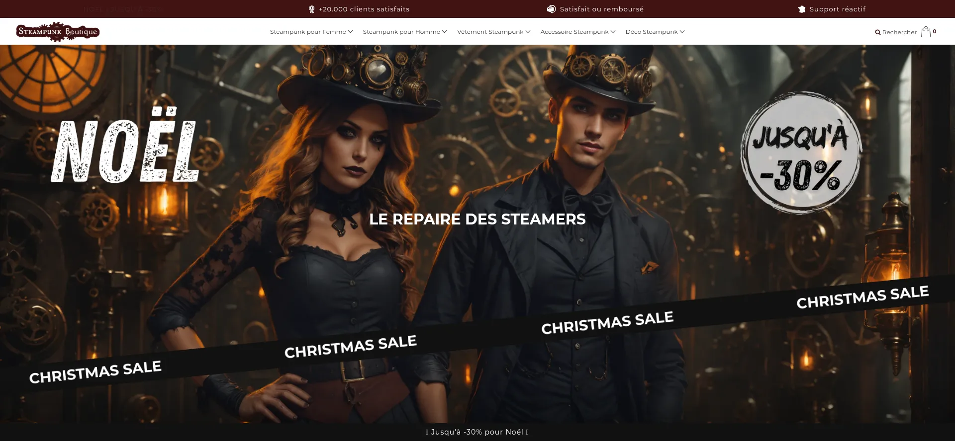 Website screenshot of Steampunk-boutique.com