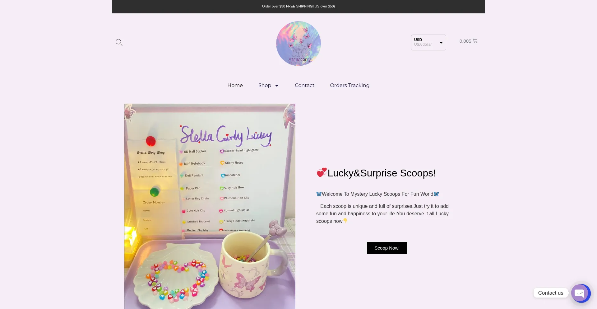 Website screenshot of Stellagirly.shop