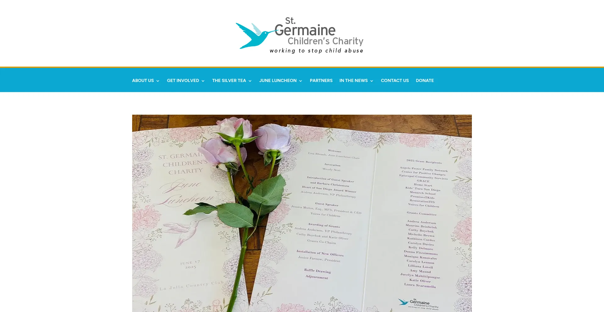 Website screenshot of Stgermainechildrenscharity.org