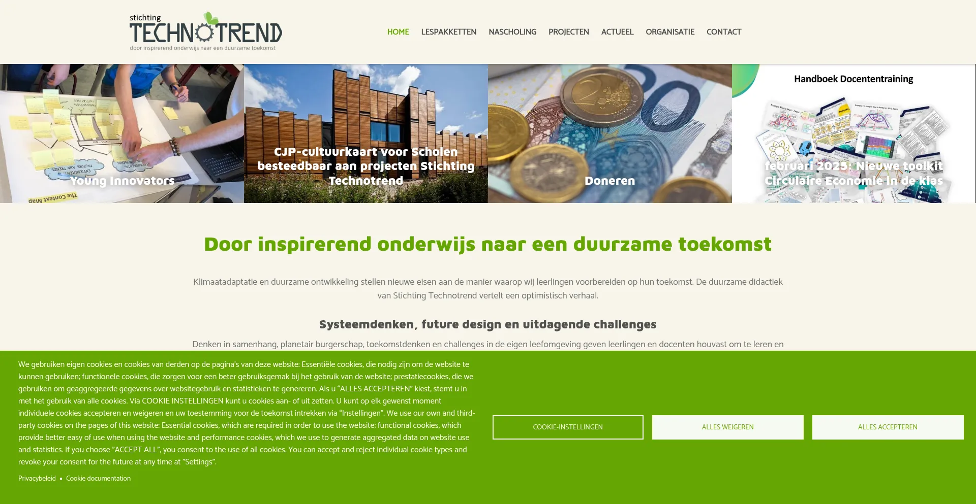 Website screenshot of Stichtingtechnotrend.nl