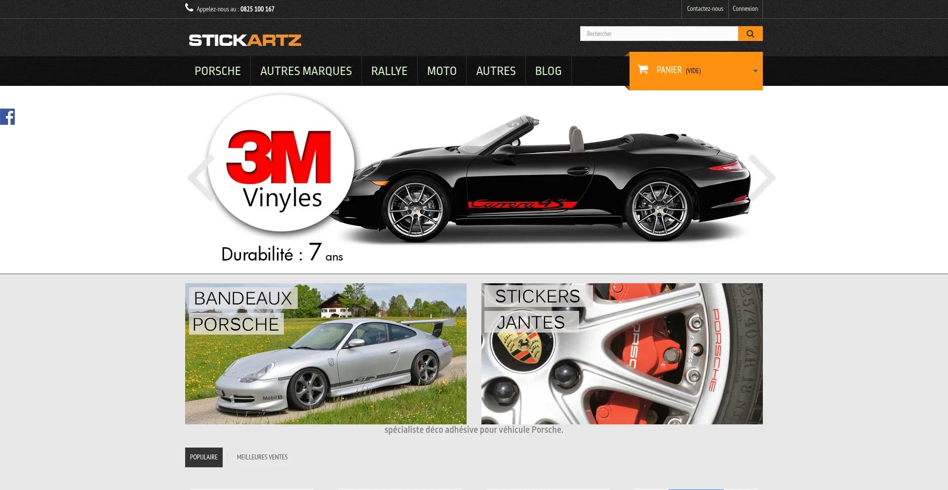 Website screenshot of Stickartz.com