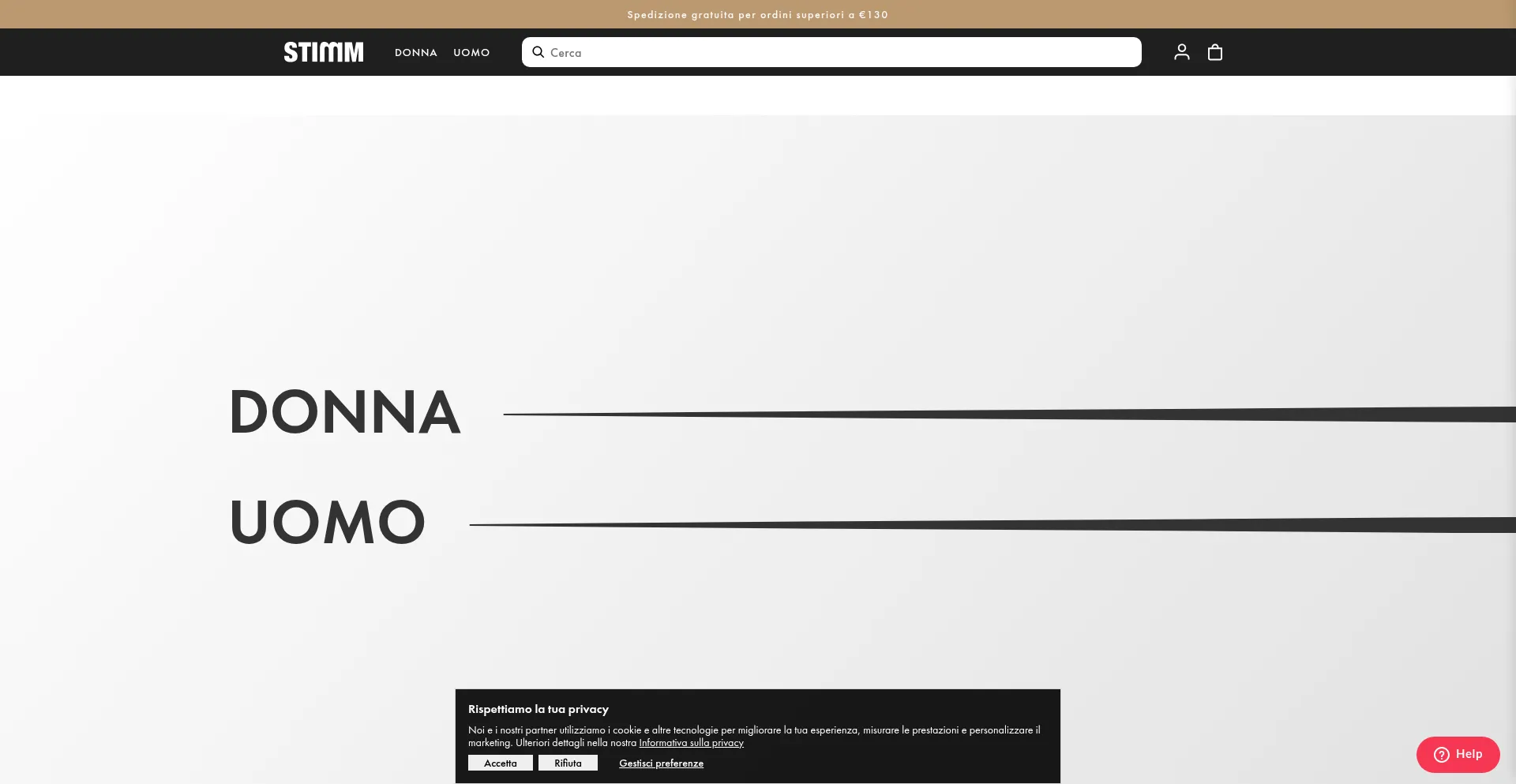 Website screenshot of Stimm.com