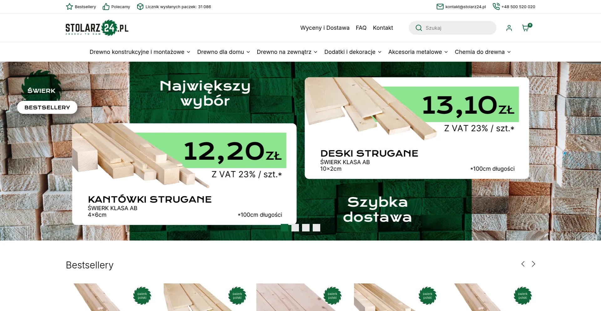 Website screenshot of Stolarz24.pl