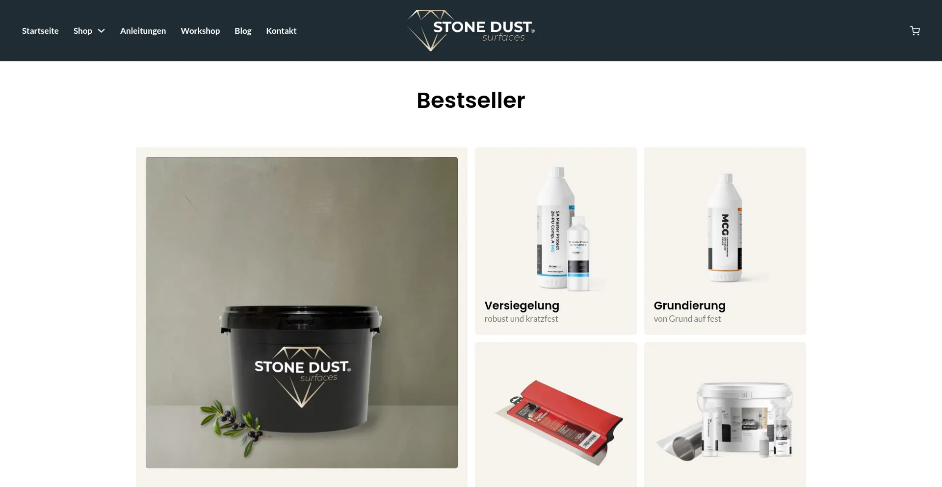 Website screenshot of Stonedust.de