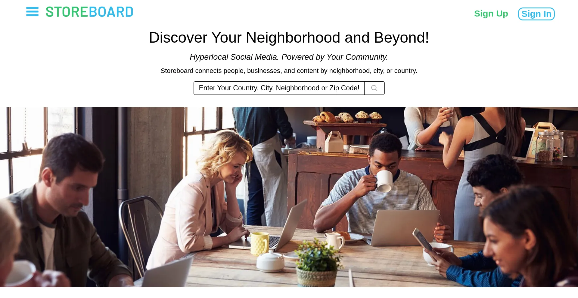 Website screenshot of Storeboard.com