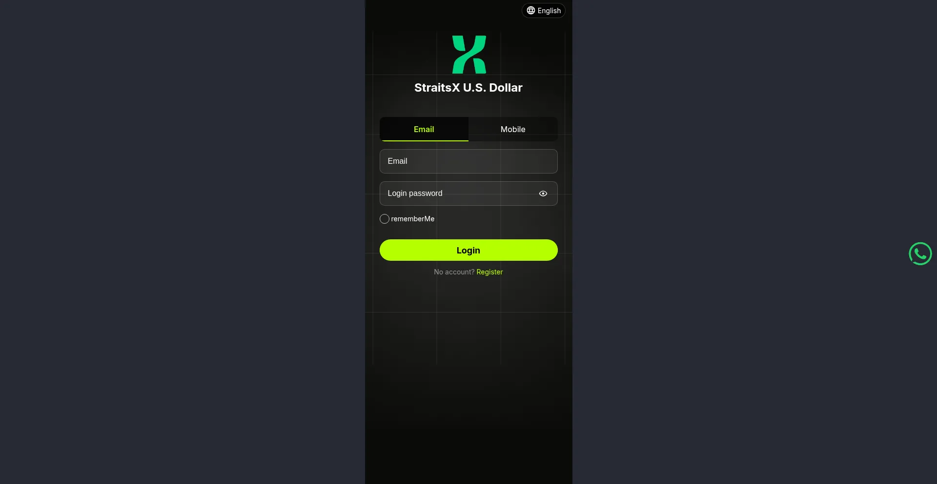 Website screenshot of Straitsx-app.com
