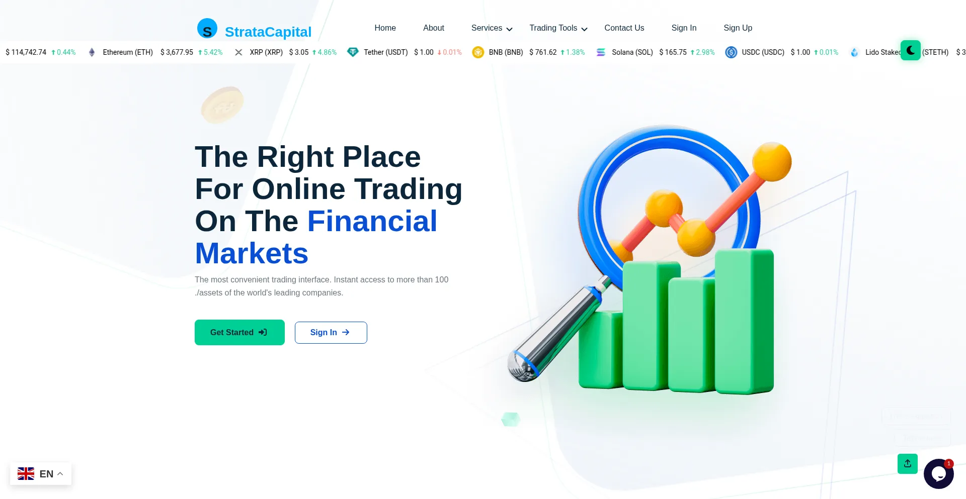 Website screenshot of Stratacapitalfundingsllc.com