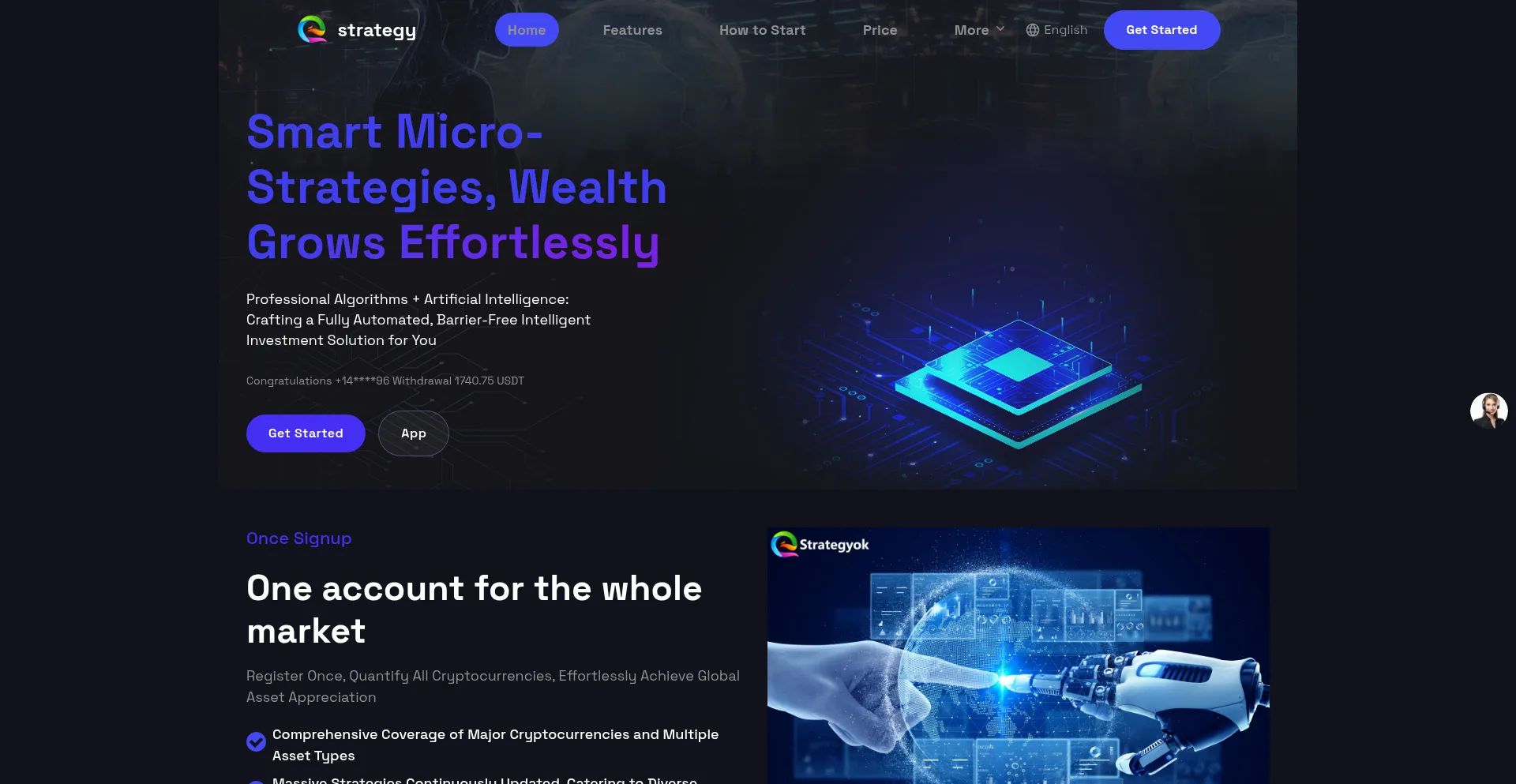 Website screenshot of Strategyok.org