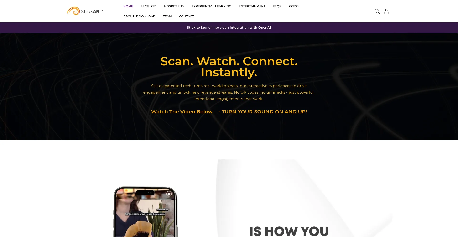 Website screenshot of Straxnetworks.com