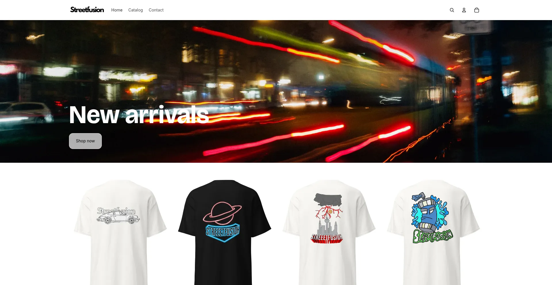 Website screenshot of Streetfusion.shop