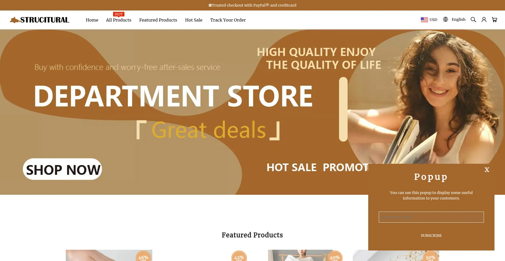Website screenshot of Strucitural.com