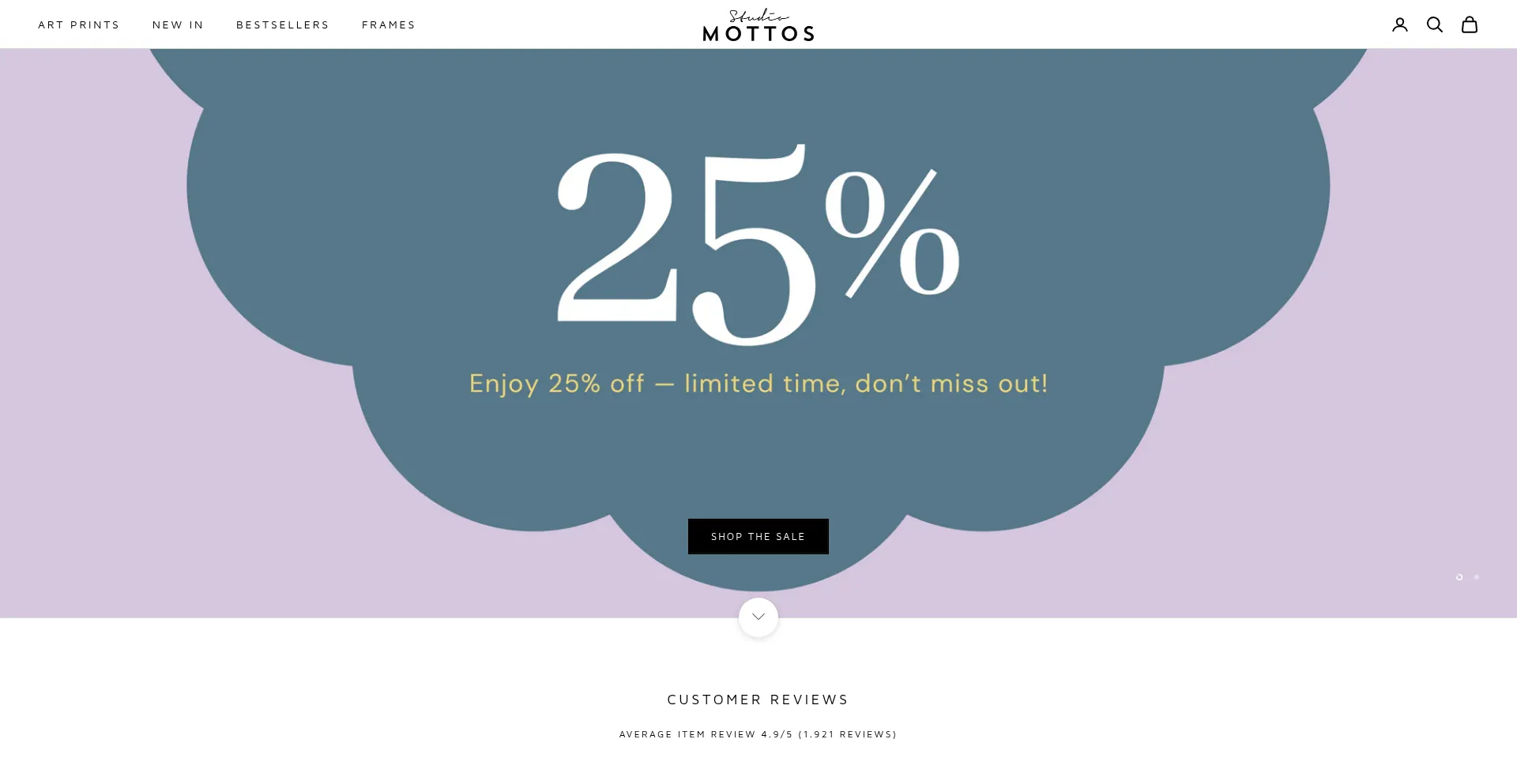 Website screenshot of Studiomottos.com
