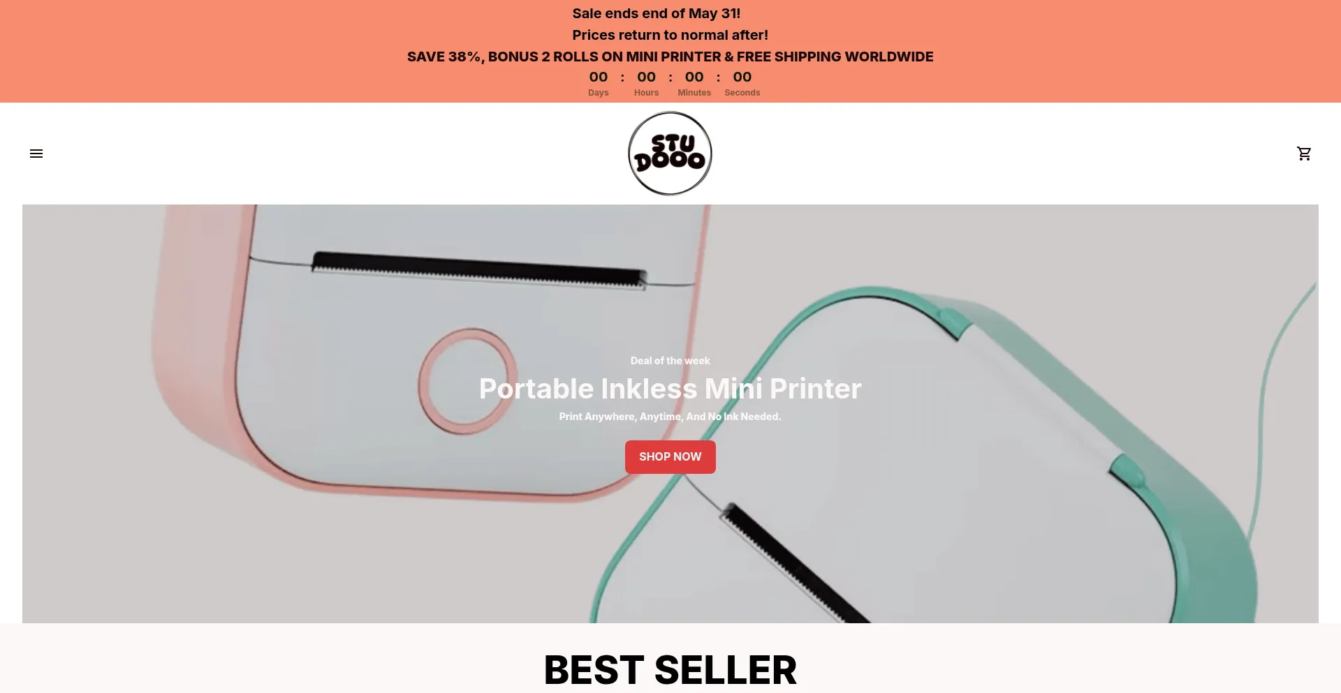 Website screenshot of Studooo.com