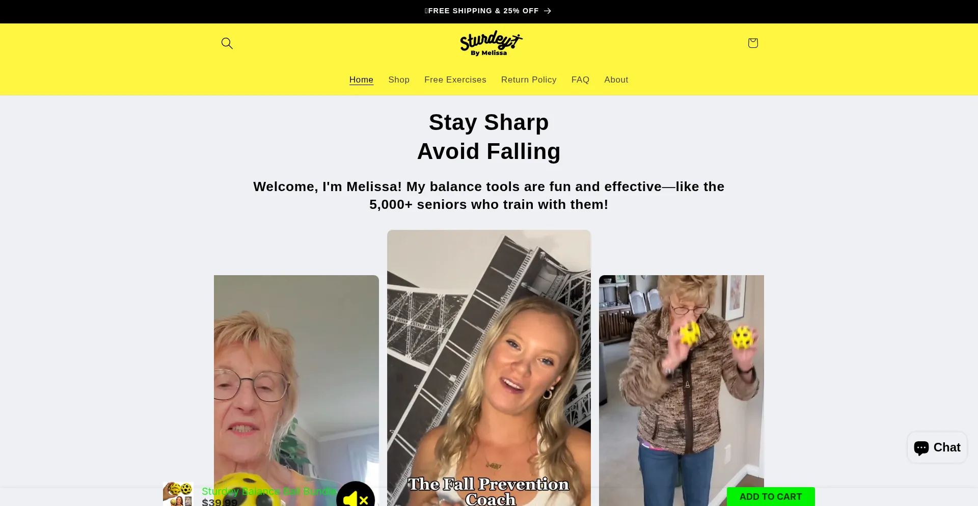 Website screenshot of Sturdey.com