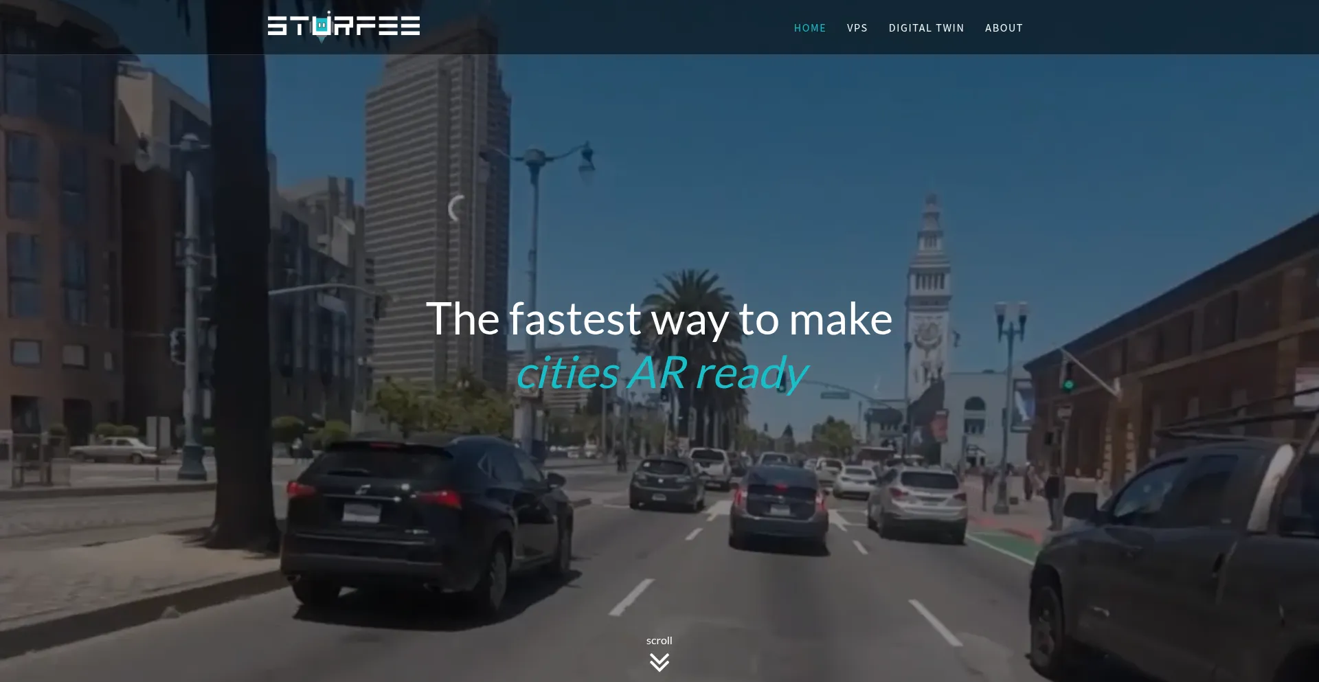 Website screenshot of Sturfee.com