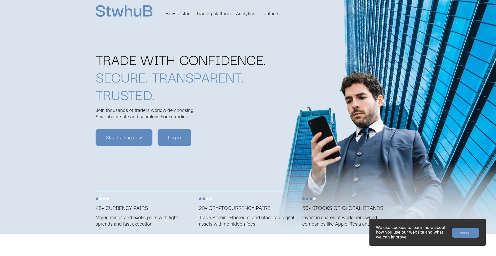 Website screenshot of Stwhub.com