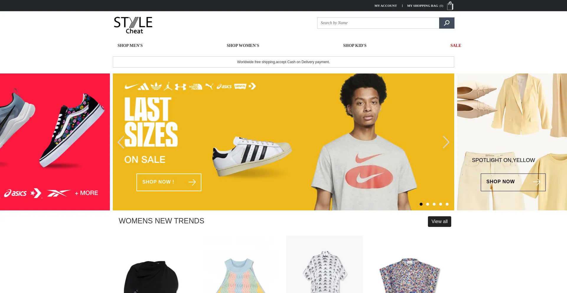 Website screenshot of Stylecheat.co