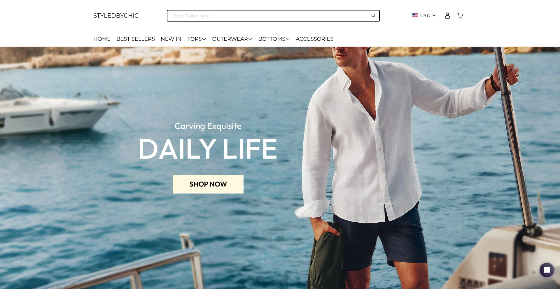 Website screenshot of Styledbychic.com