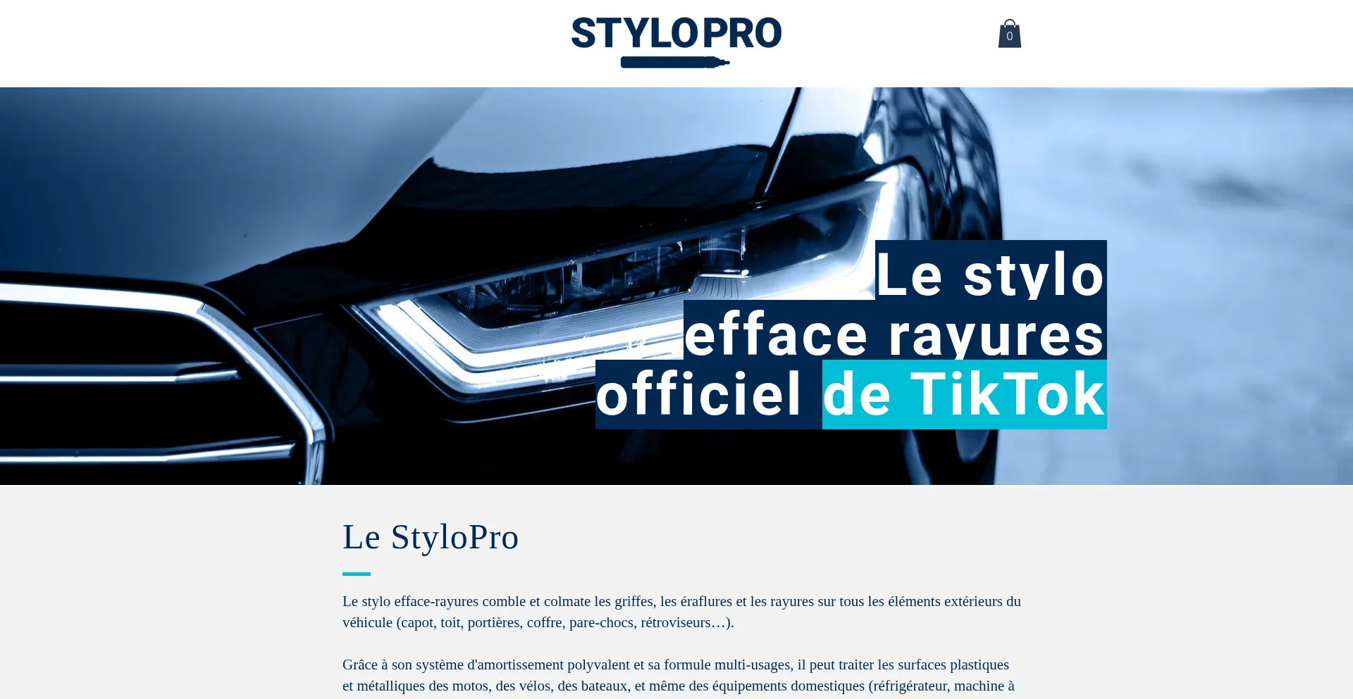 Website screenshot of Stylo-pro.fr