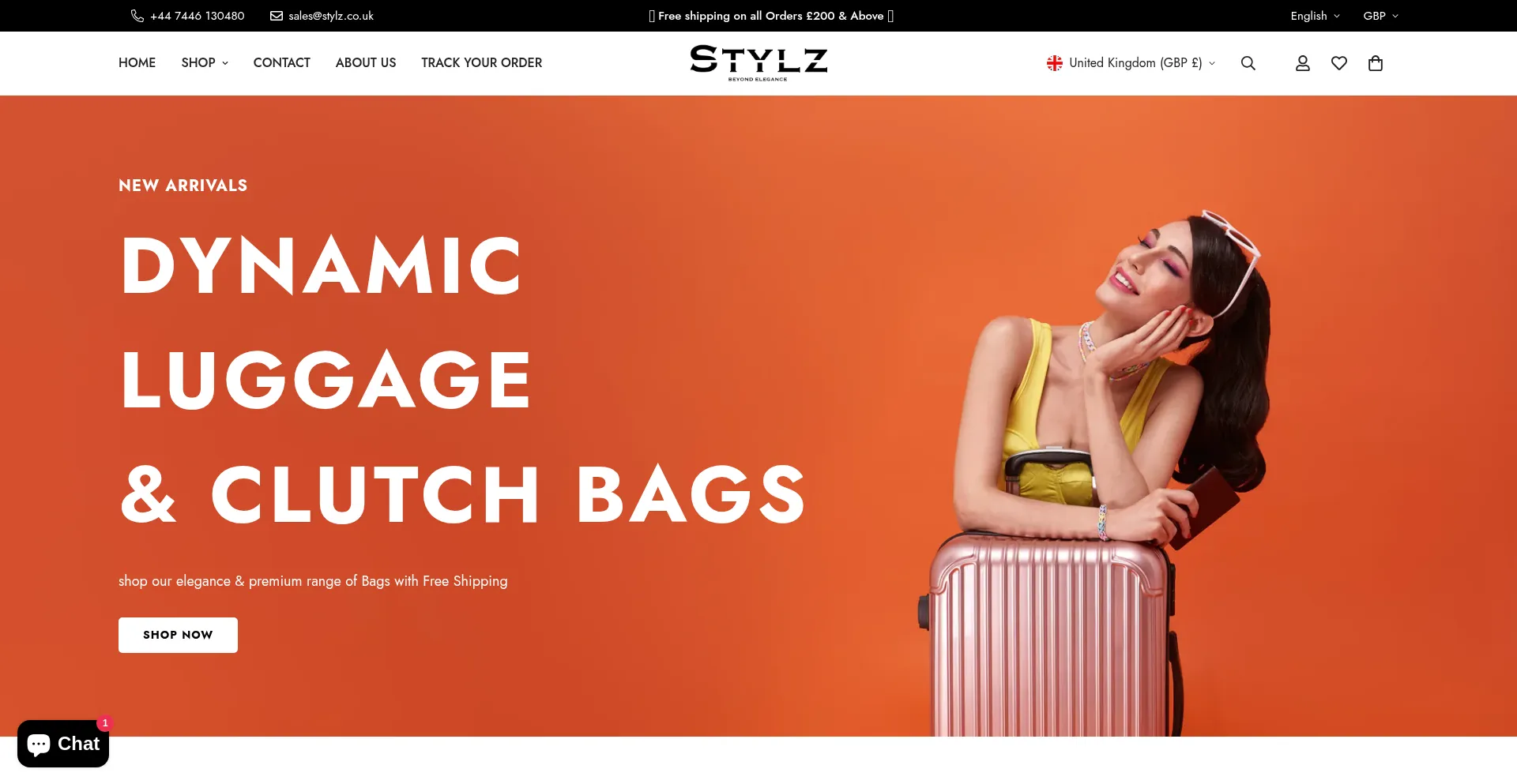 Website screenshot of Stylz.co.uk