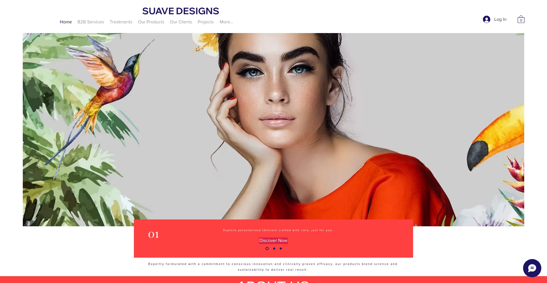Website screenshot of Suavedesigns.net