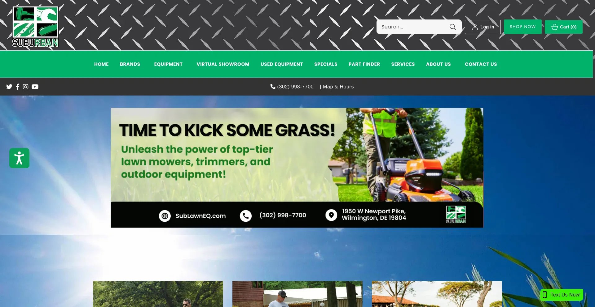 Website screenshot of Sublawneq.com