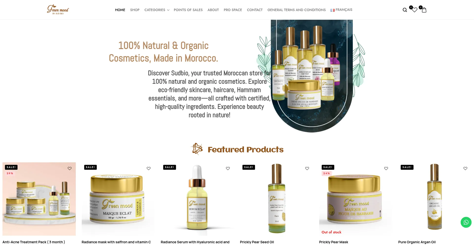 Website screenshot of Sudbio.ma