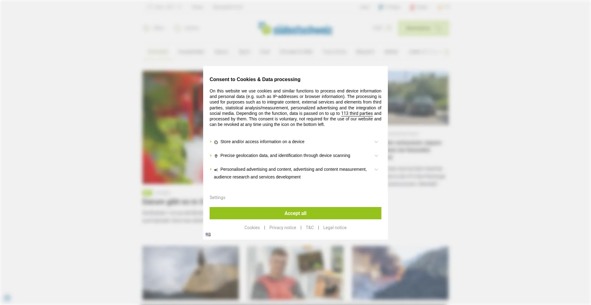 Website screenshot of Suedostschweiz.ch