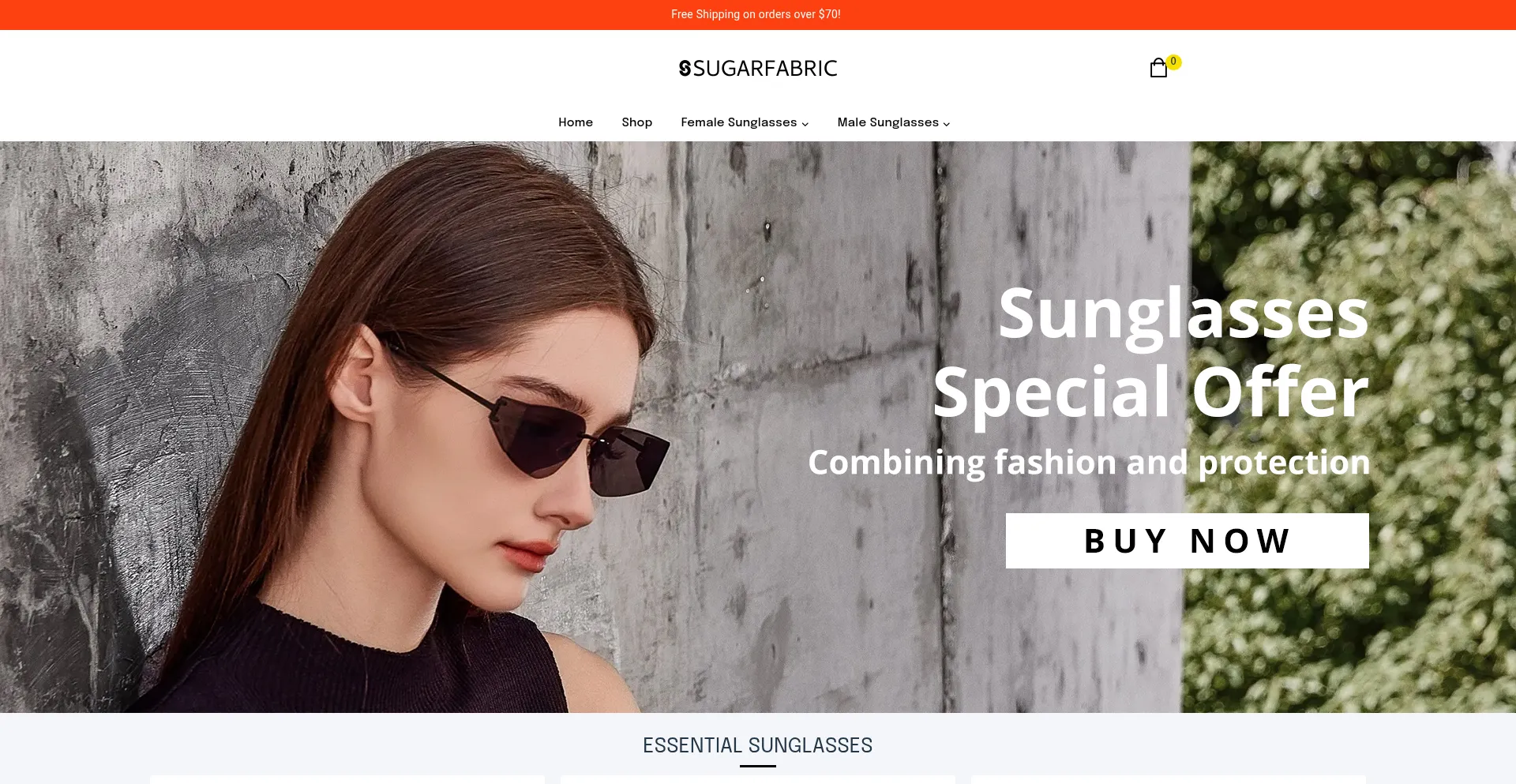 Website screenshot of Sugarfabric.com