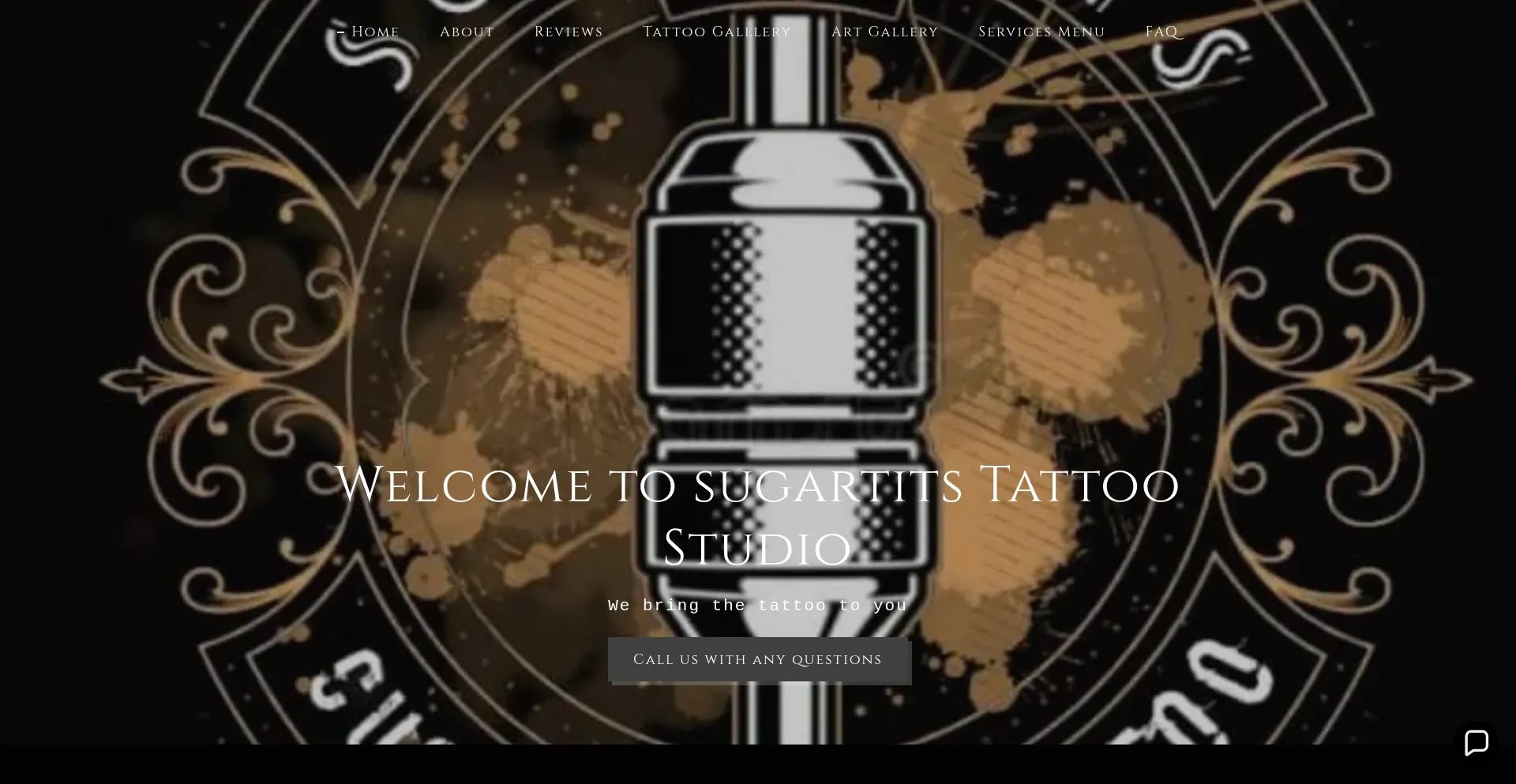Website screenshot of Sugartitstattoo.com