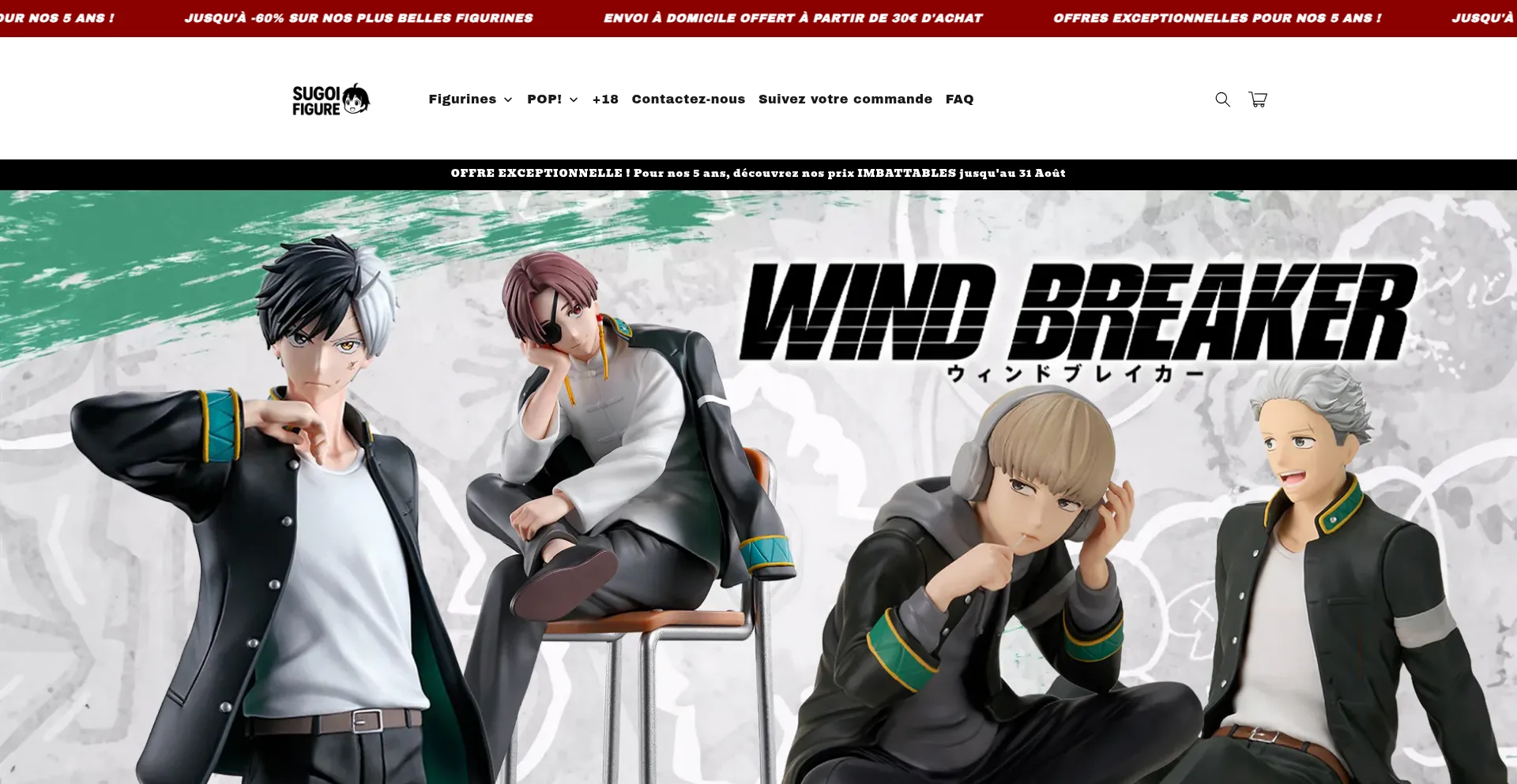 Website screenshot of Sugoifigure.store