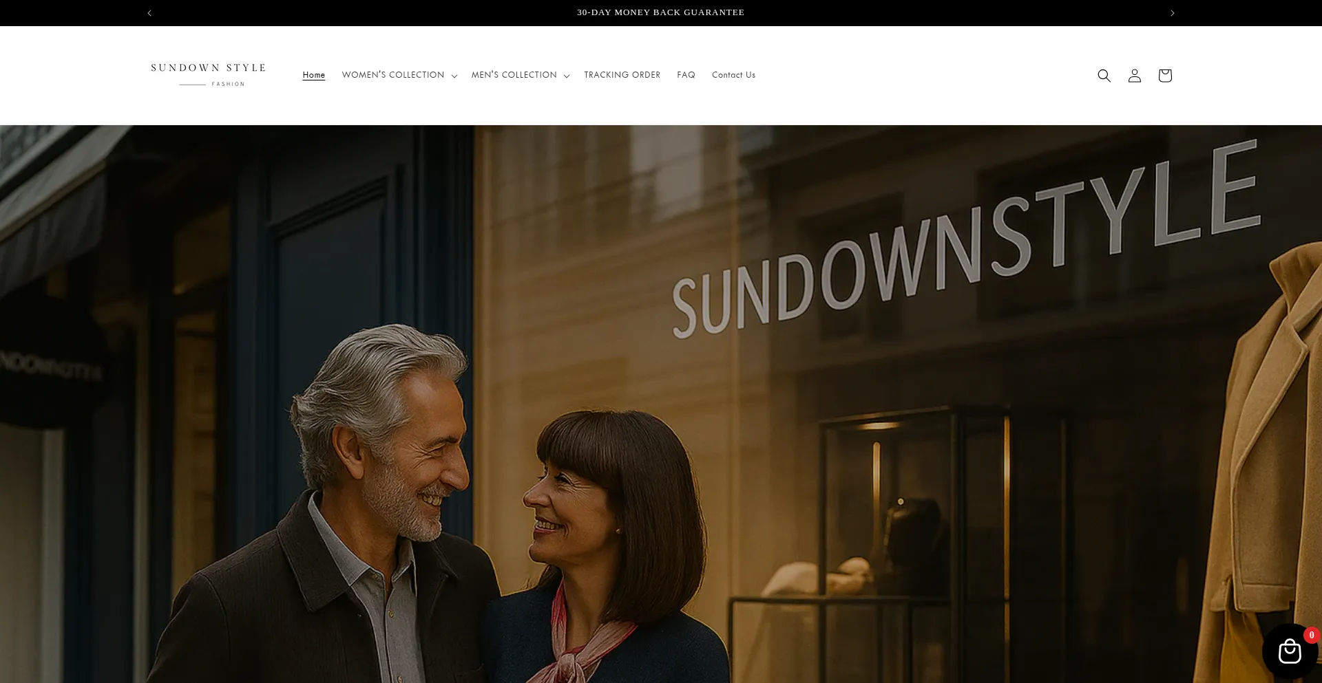 Website screenshot of Sundownstyle.com