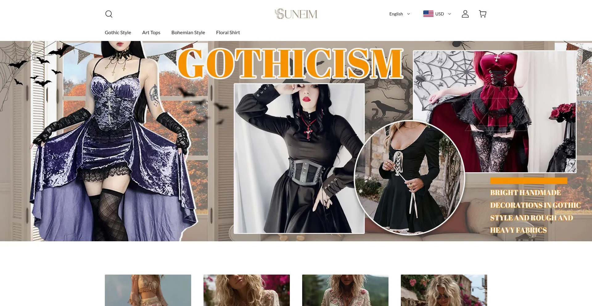 Website screenshot of Suneim.com