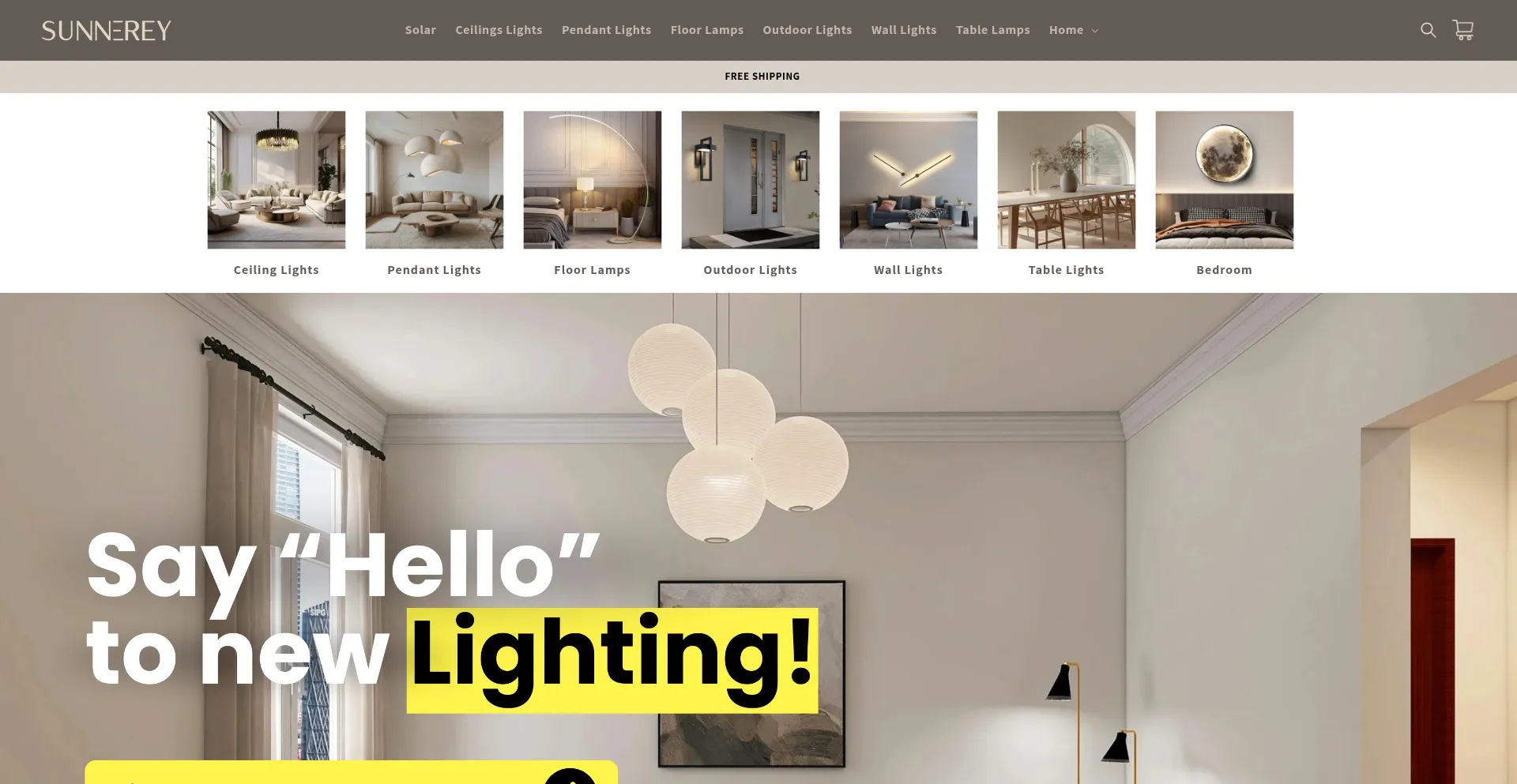 Website screenshot of Sunnerey.com