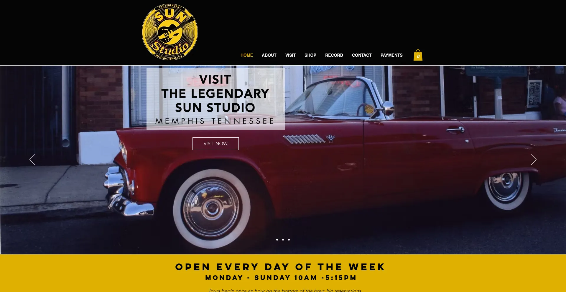 Website screenshot of Sunstudio.com