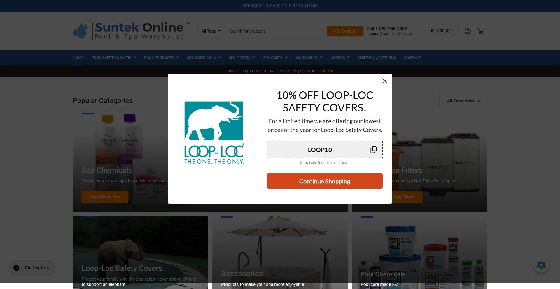 Website screenshot of Suntekonline.com