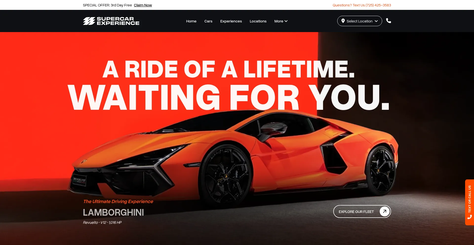 Website screenshot of Supercarexp.vip