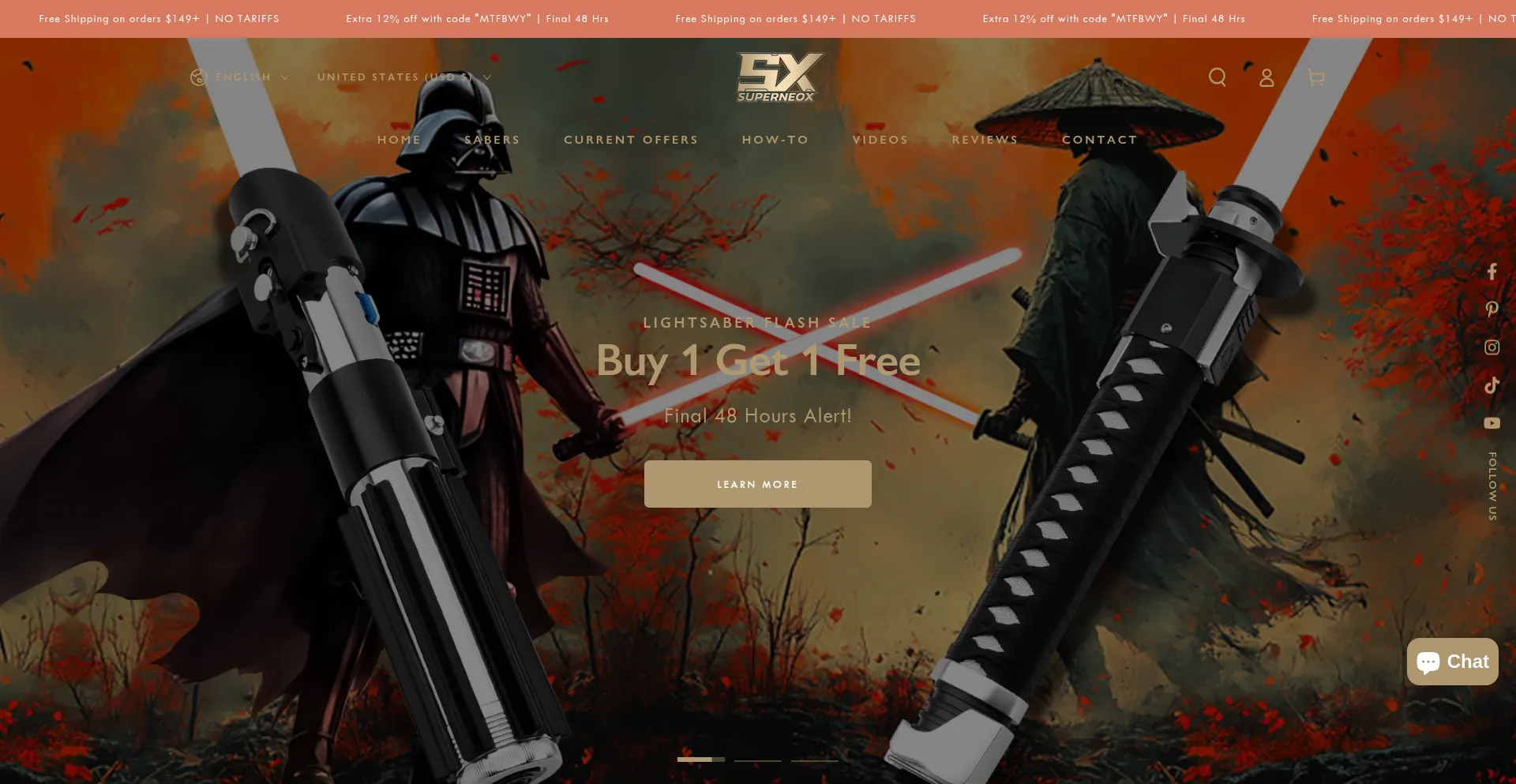 Website screenshot of Superneox.com