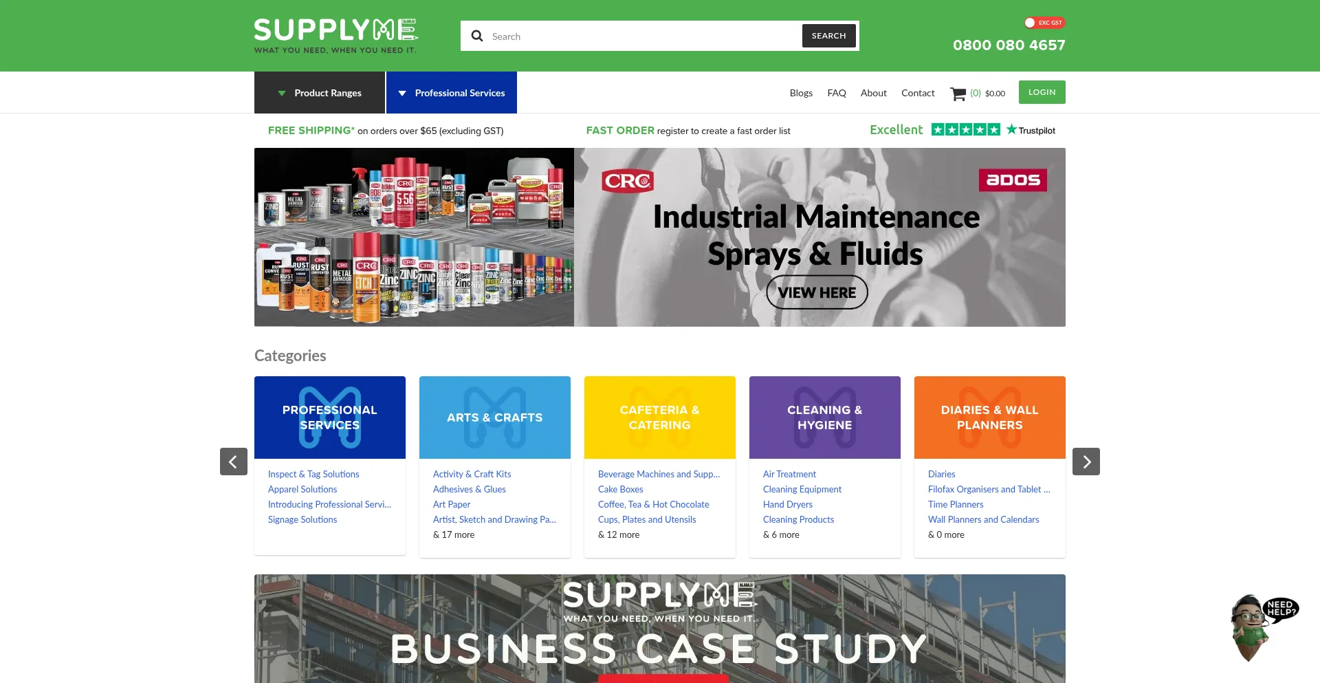 Website screenshot of Supplyme.co.nz