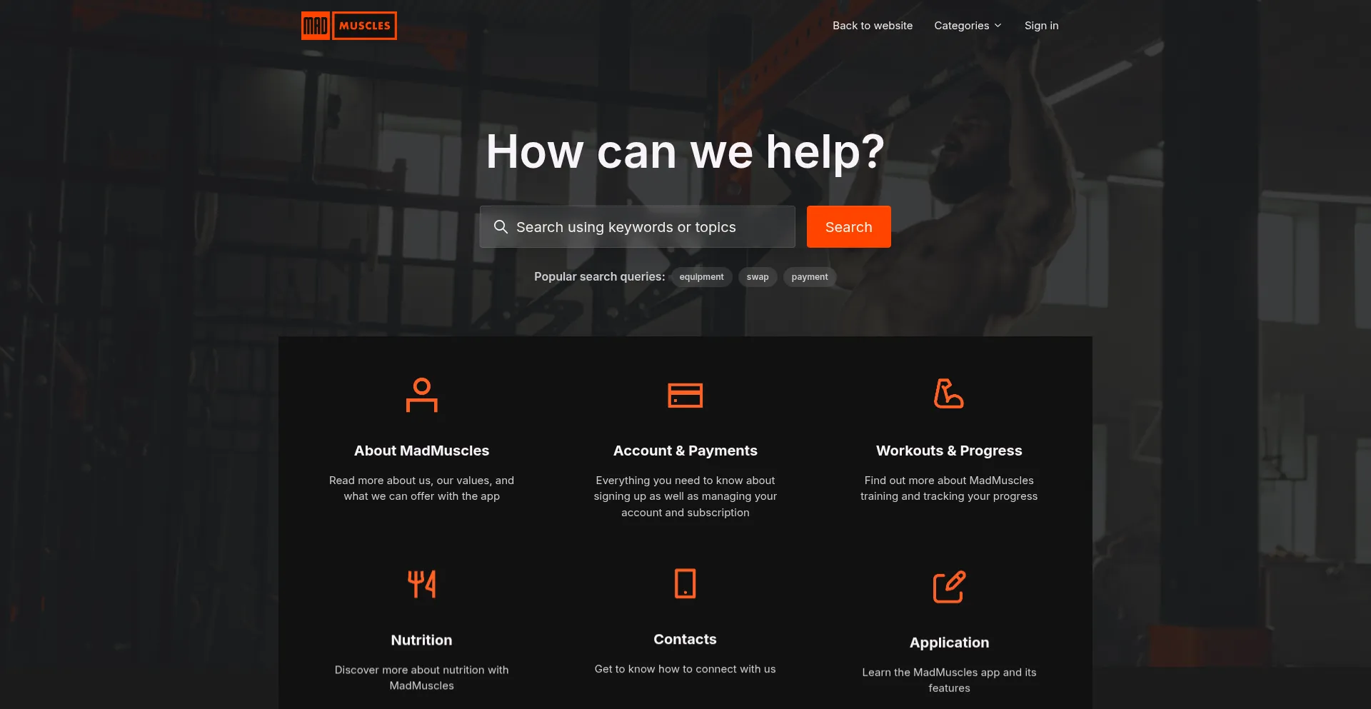 Support.madmuscles.com