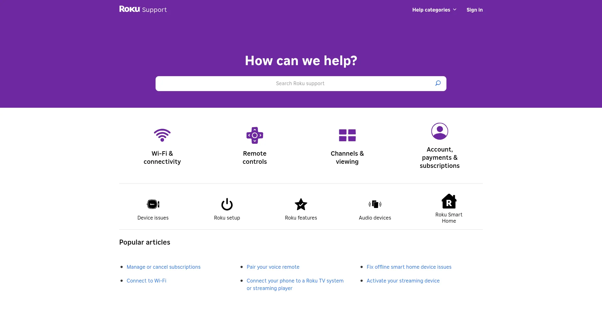 Support.roku.com