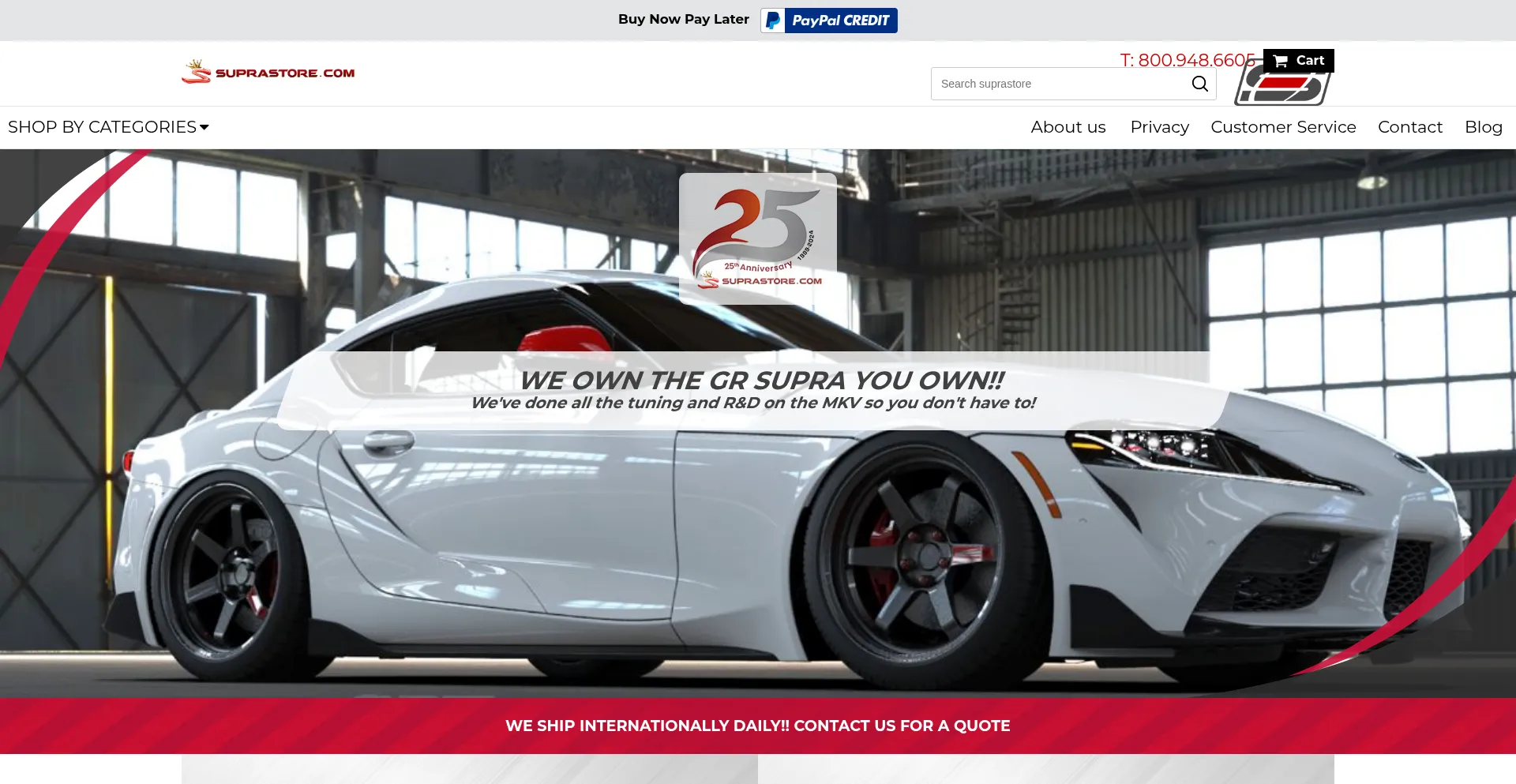 Website screenshot of Suprastore.com