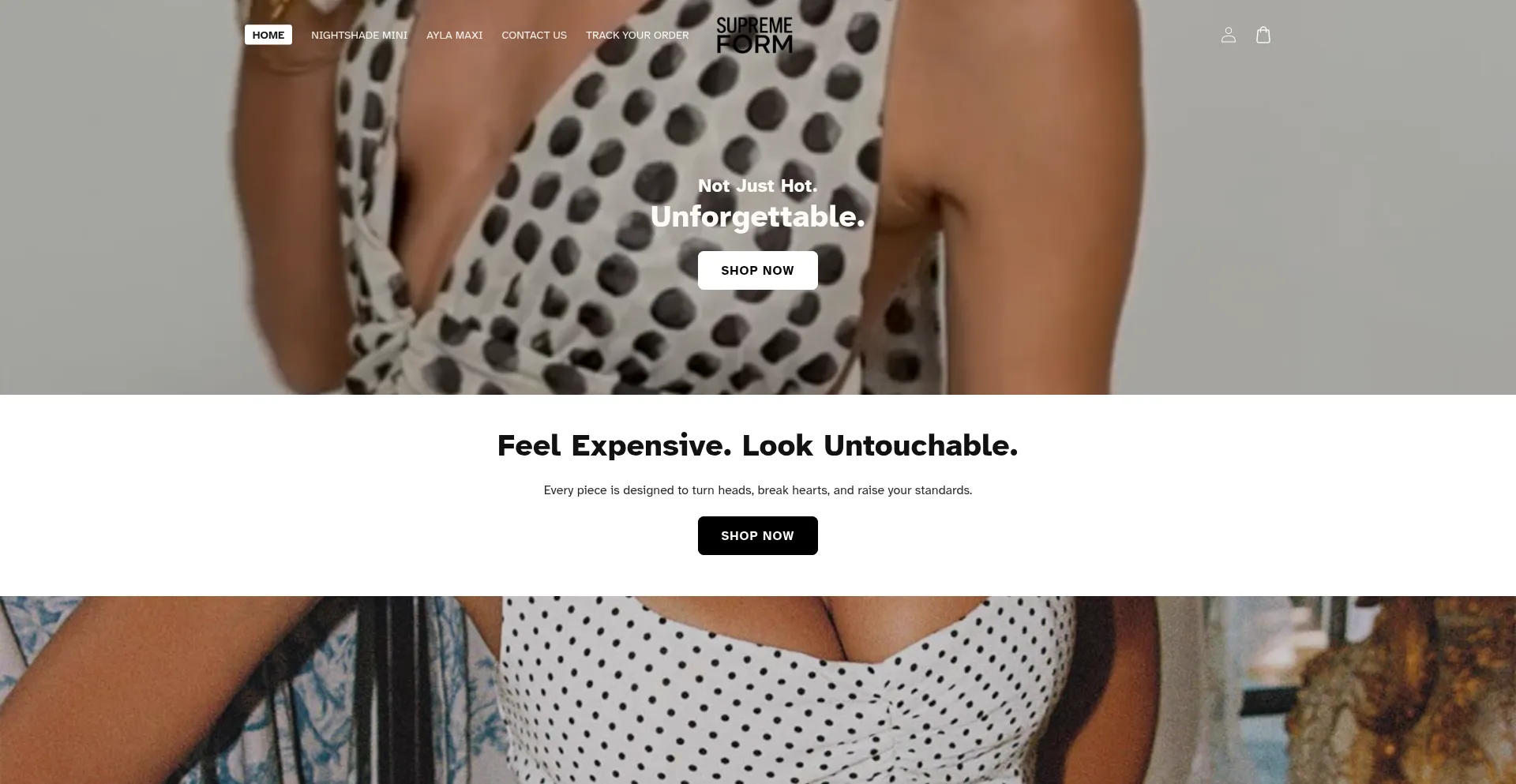 Website screenshot of Supremeform.com