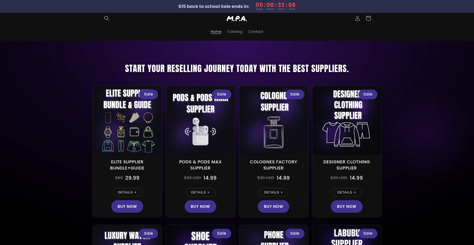 Website screenshot of Suqev1-gs.myshopify.com