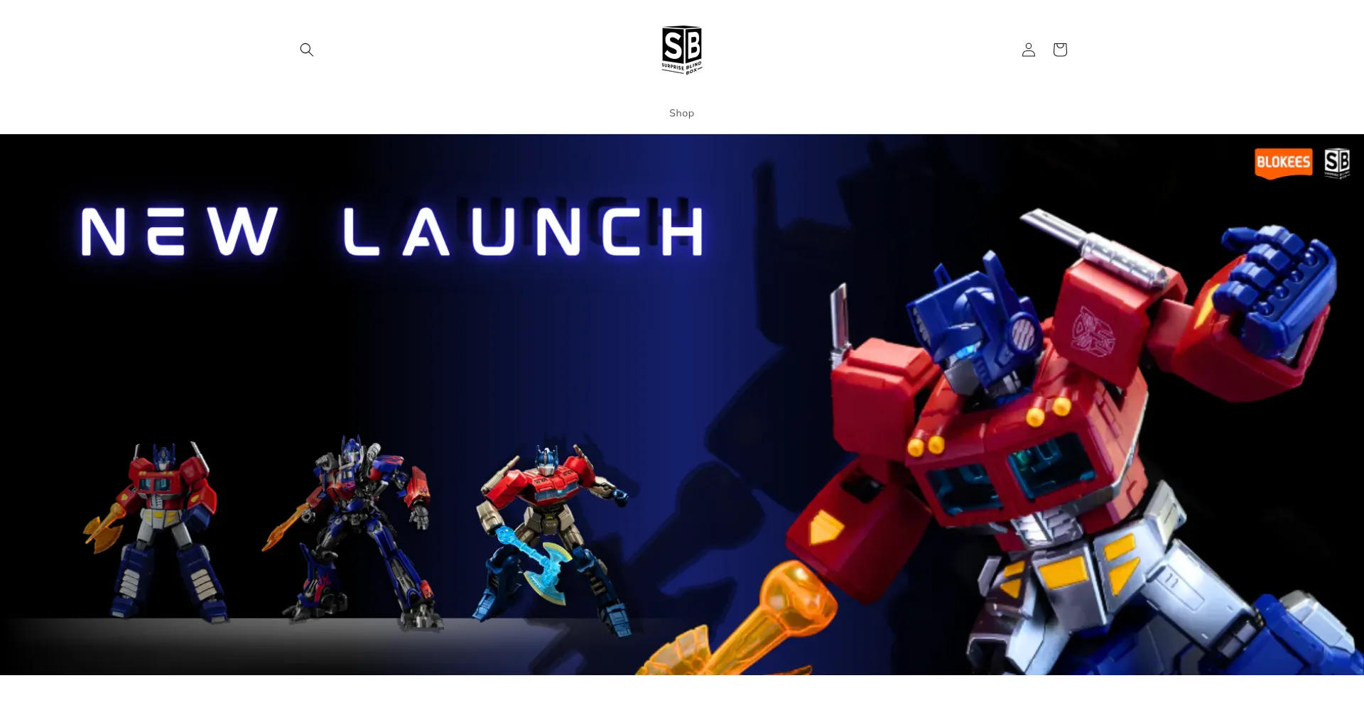 Website screenshot of Surpriseblindbox.com