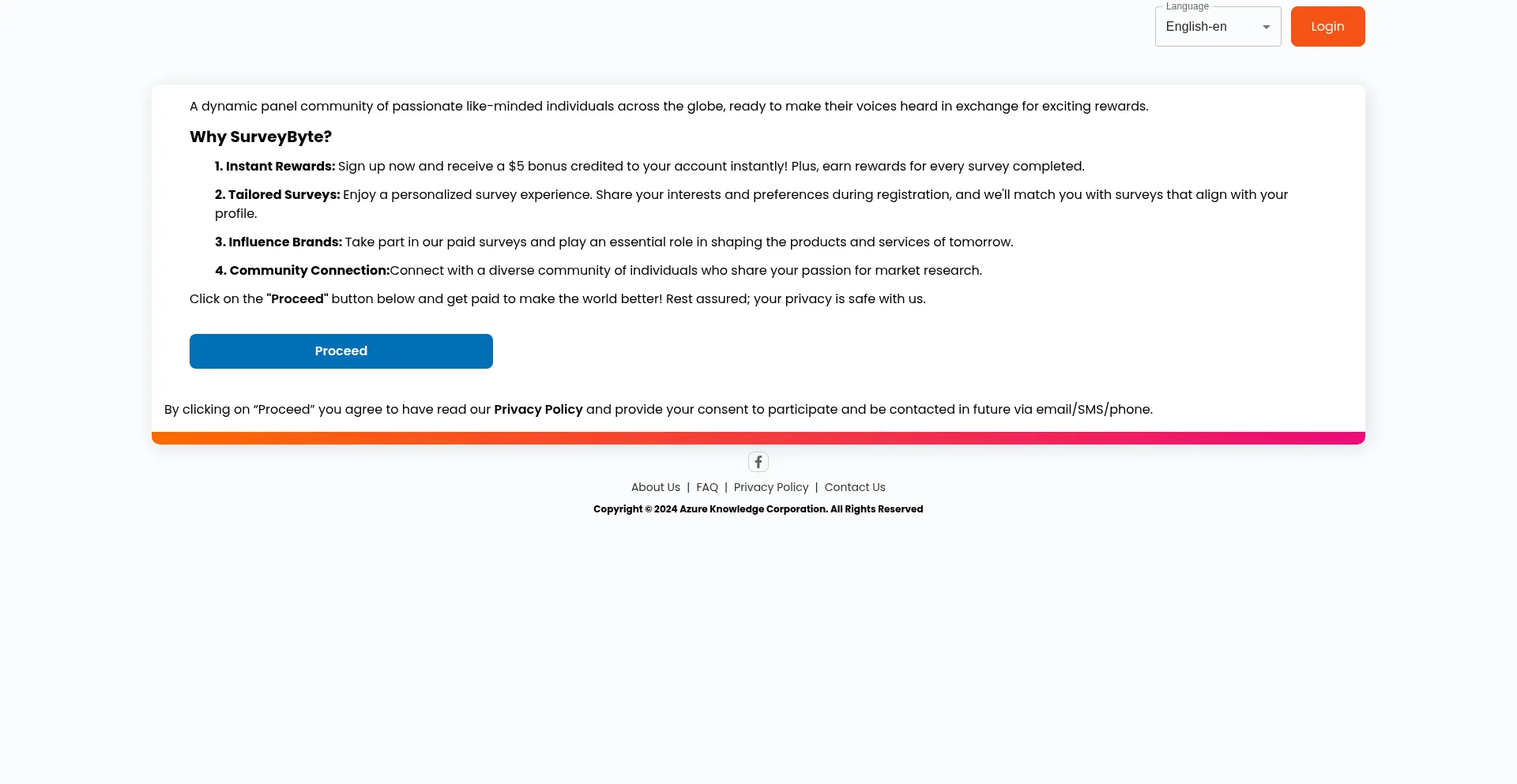 Website screenshot of Surveybyte.foundation