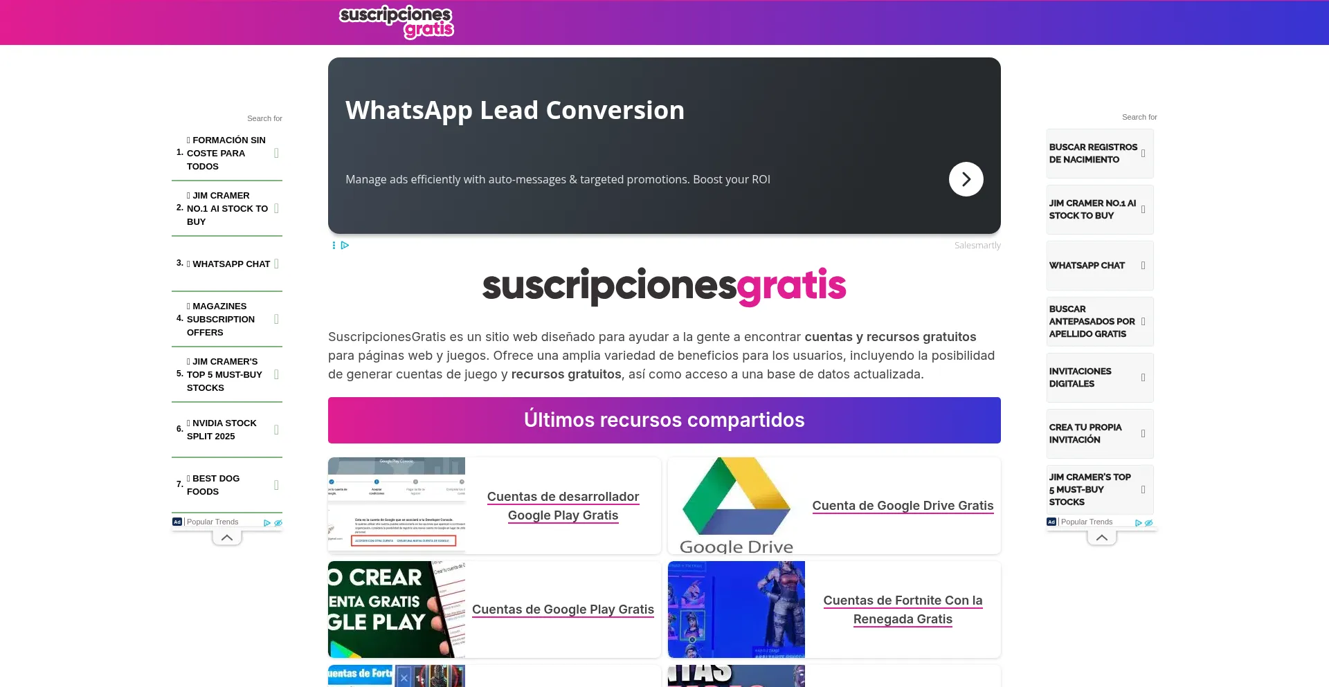 Suscripcionesgratis.com