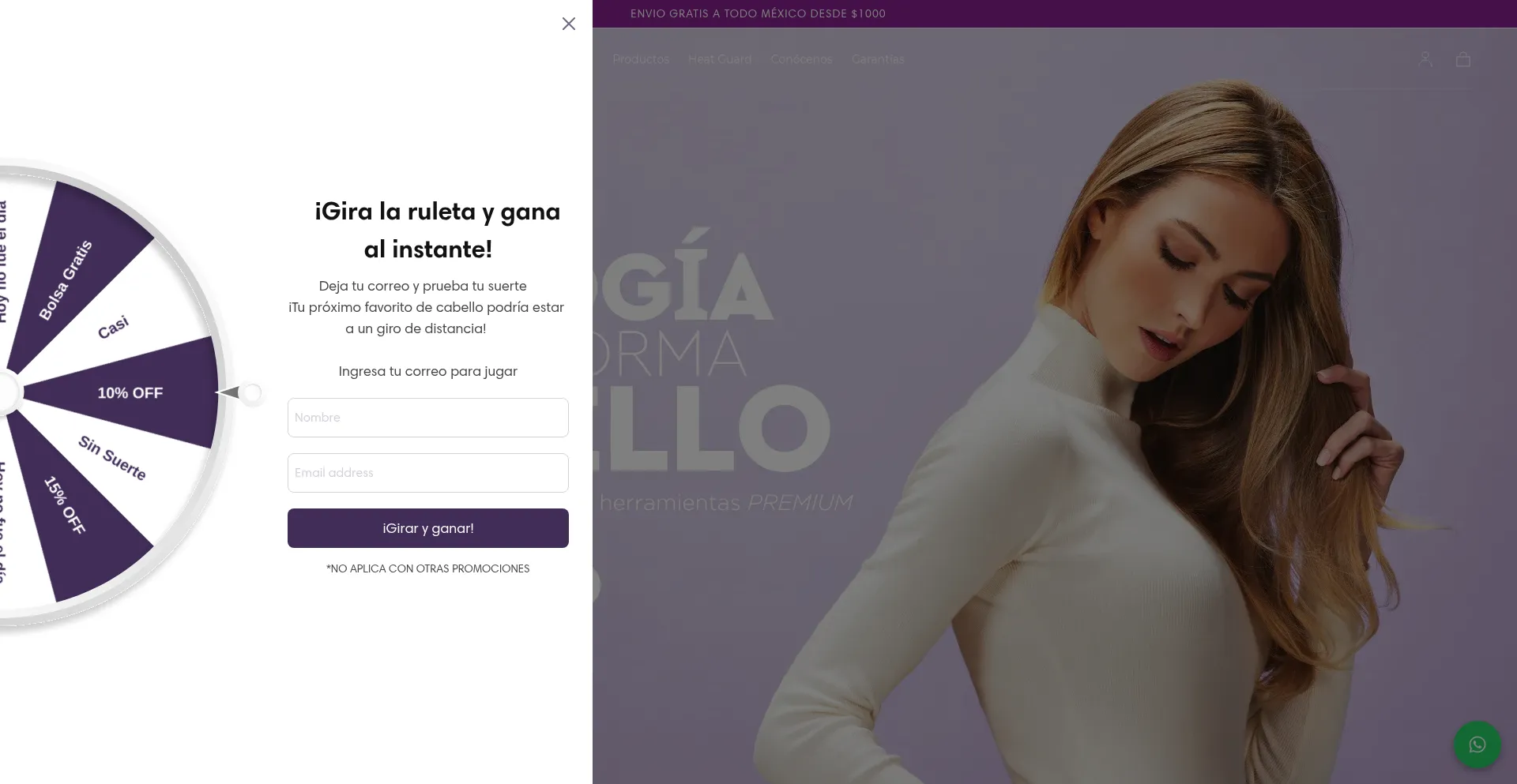 Website screenshot of Sutrabeauty.mx