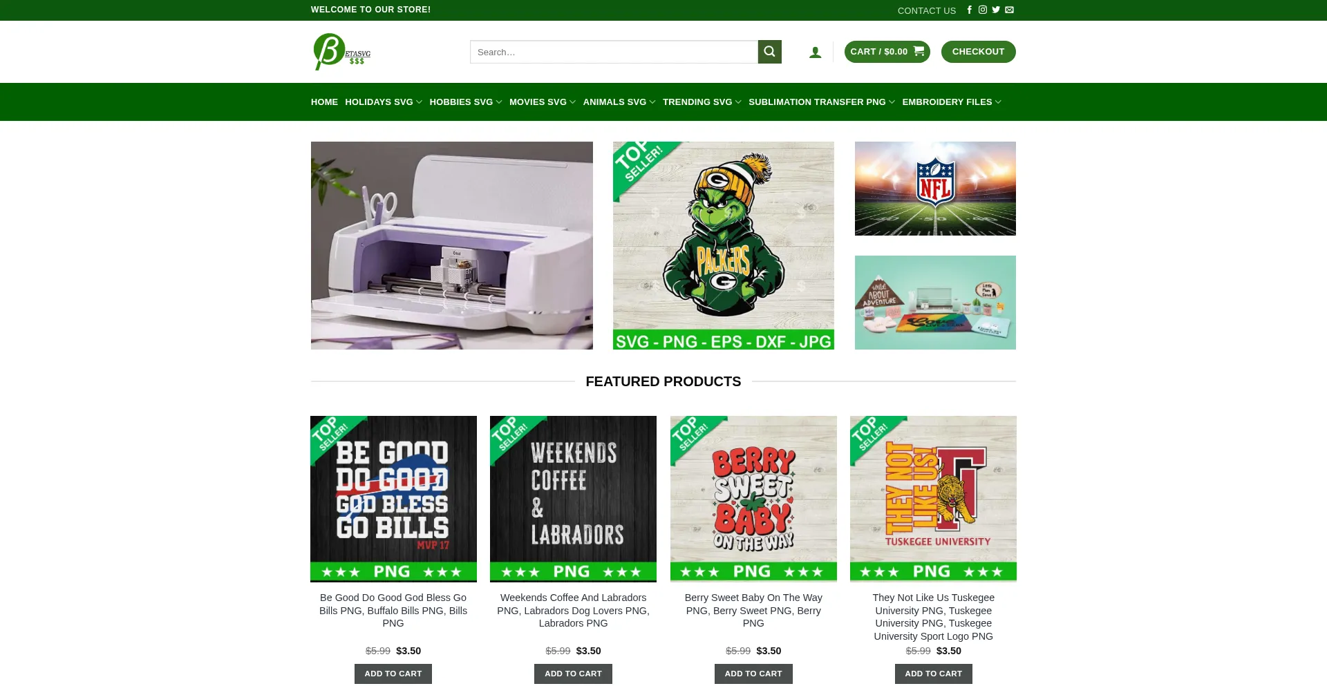 Website screenshot of Svgbeta.com